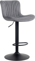 Barkruk - Draaikruk - Hoog zitcomfort, verstelbaar, Robuuste en stijlvolle eyecatcher Kleur donkergrijs Materiaal zacht