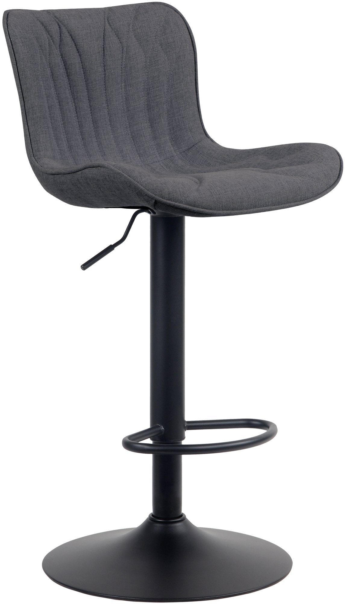 Barkruk - Draaikruk - Hoog zitcomfort, verstelbaar, Robuuste en stijlvolle eyecatcher Kleur zwart Materiaal Stof