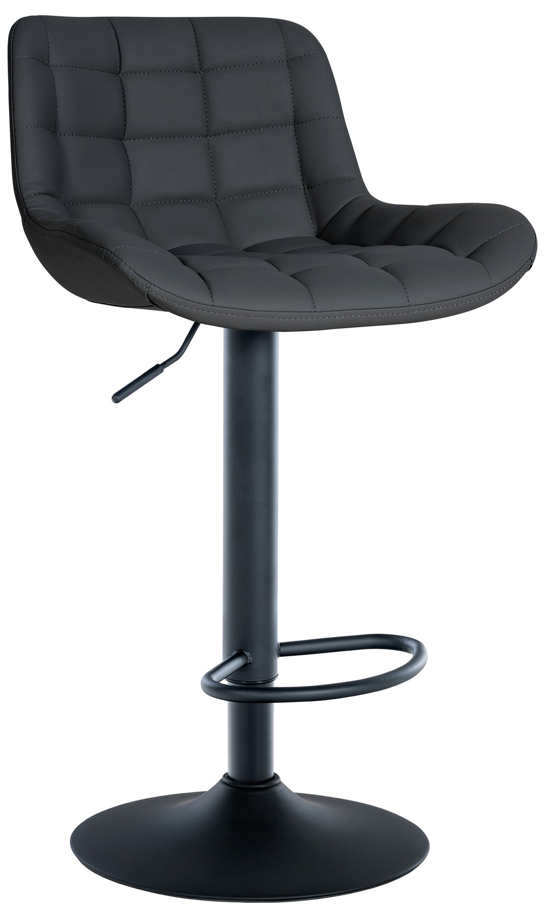 Barkruk - Elegante Zitstoel - Hoogte Verstelbaar Design, Comfort en Modern Design Kleur zwart Materiaal kunstleer