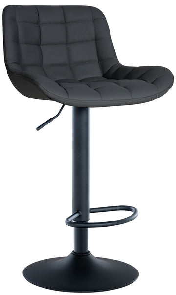 Barkruk - Elegante Zitstoel - Hoogte Verstelbaar Design, Comfort en Modern Design Kleur zwart Materiaal kunstleer