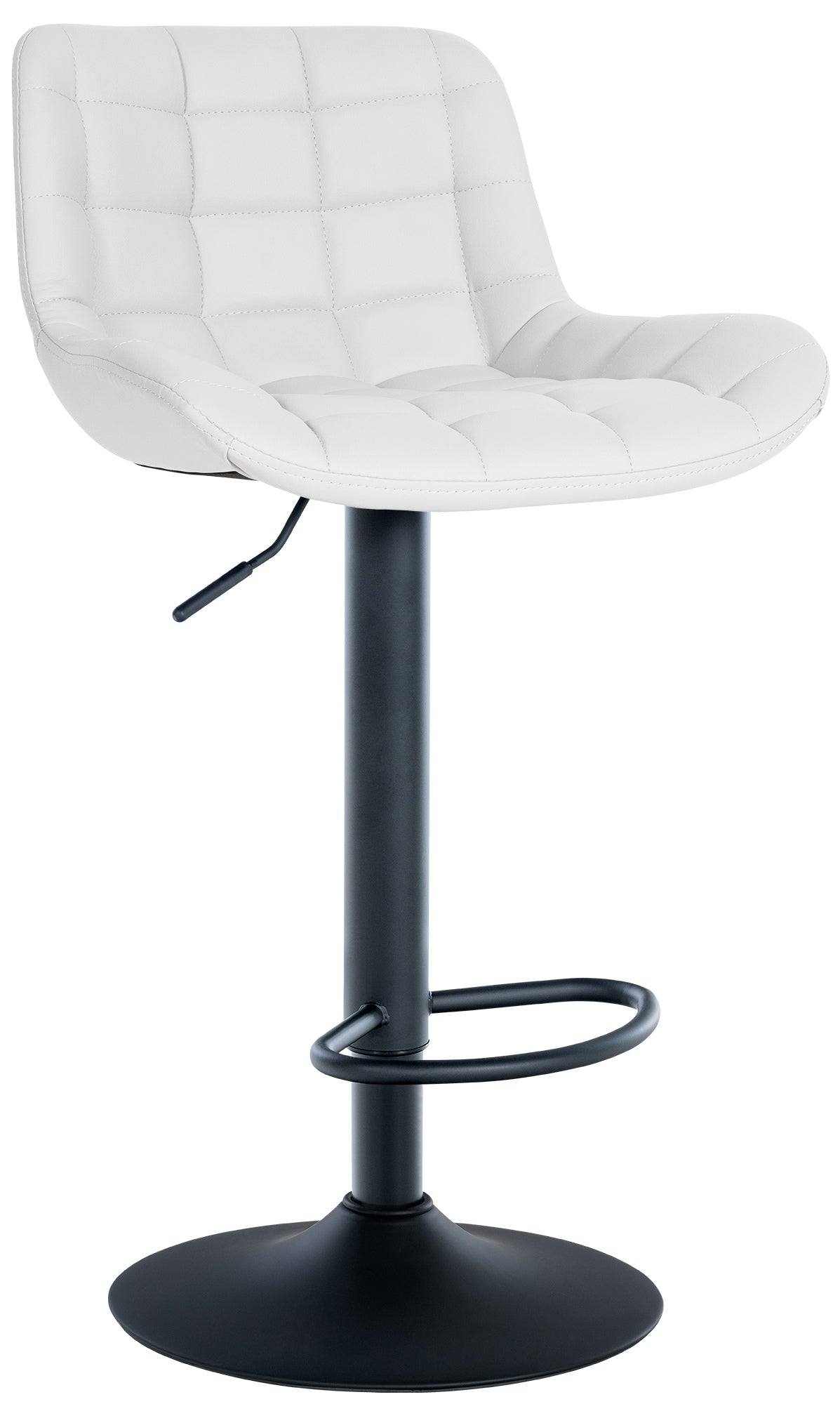 Barkruk - Elegante Zitstoel - Hoogte Verstelbaar Design, Comfort en Modern Design Kleur wit Materiaal kunstleer