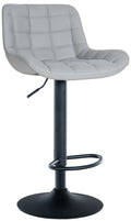 Barkruk - Elegante Zitstoel - Hoogte Verstelbaar Design, Comfort en Modern Design Kleur grijs Materiaal kunstleer