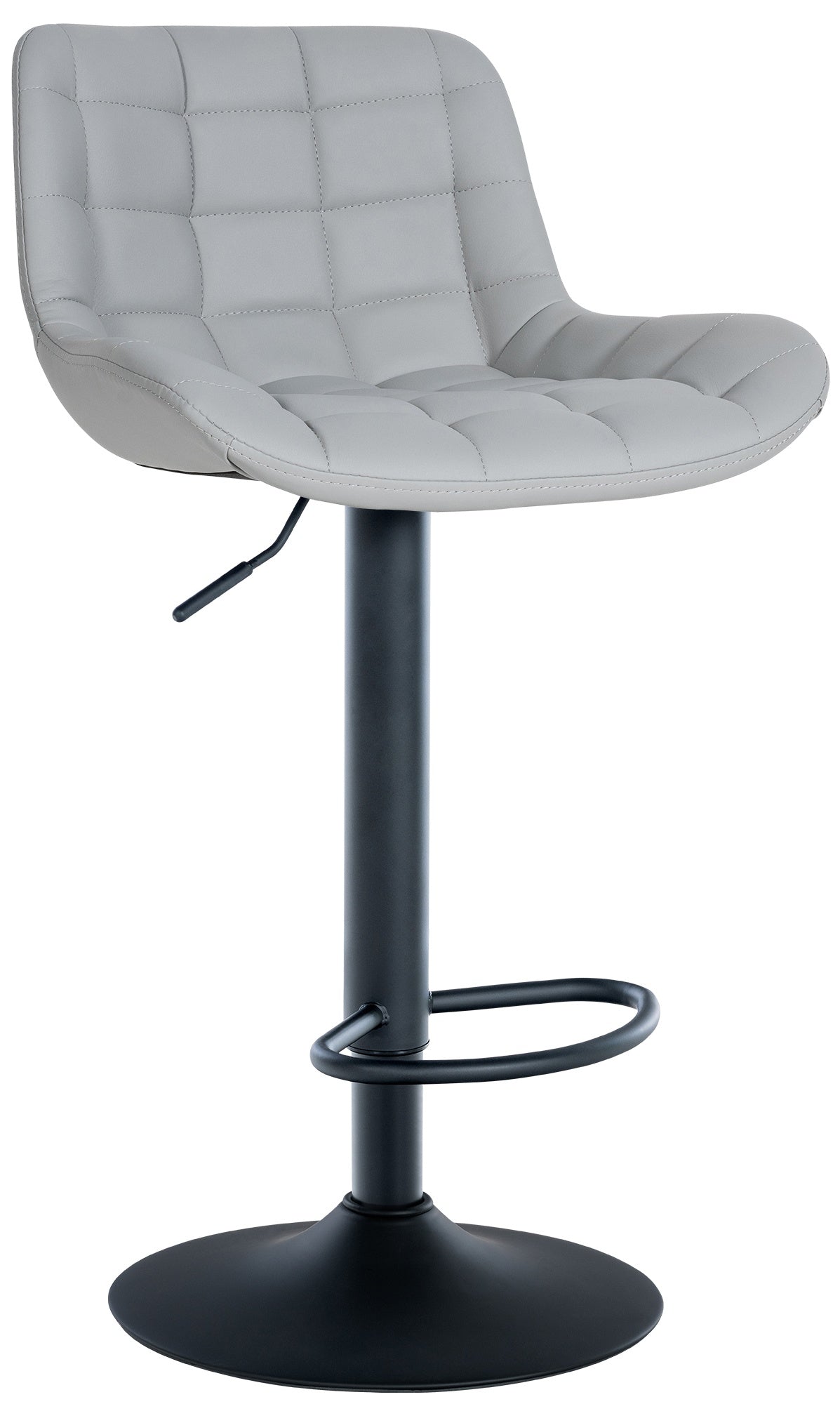 Barkruk - Elegante Zitstoel - Hoogte Verstelbaar Design, Comfort en Modern Design Kleur grijs Materiaal kunstleer