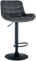 Barkruk - Elegante Zitstoel - Hoogte Verstelbaar Design, Comfort en Modern Design Kleur donkergrijs Materiaal zacht