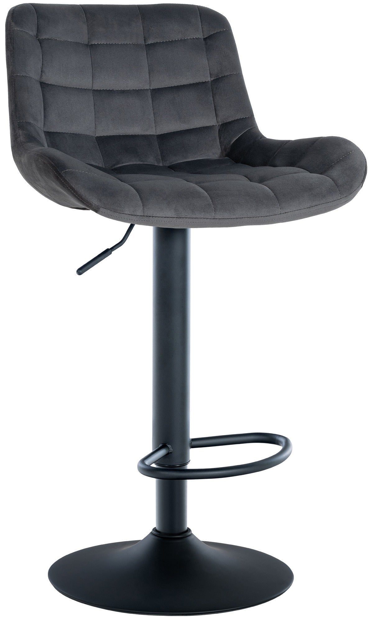 Barkruk - Elegante Zitstoel - Hoogte Verstelbaar Design, Comfort en Modern Design Kleur donkergrijs Materiaal zacht