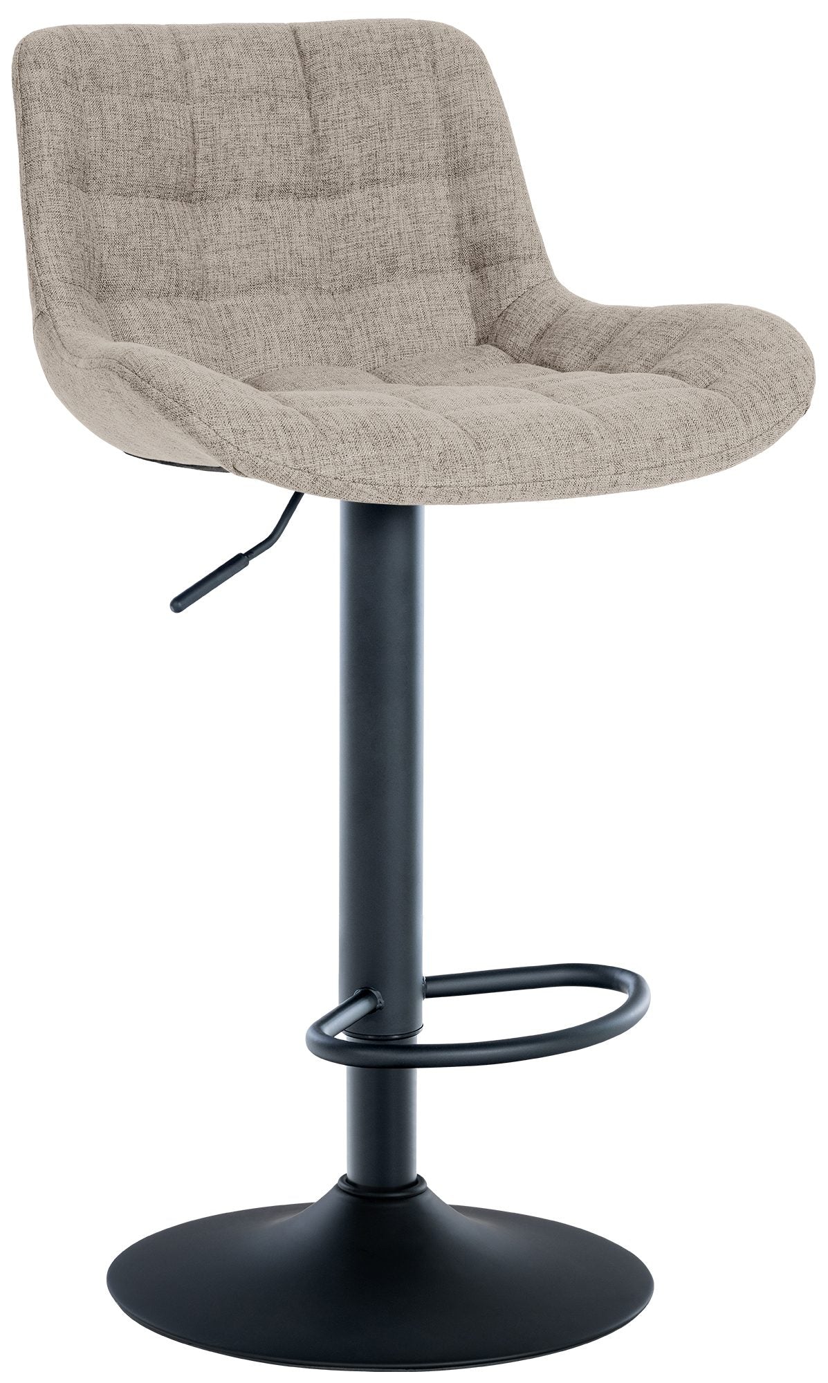 Barkruk - Elegante Zitstoel - Hoogte Verstelbaar Design, Comfort en Modern Design Kleur taupe Materiaal Stof