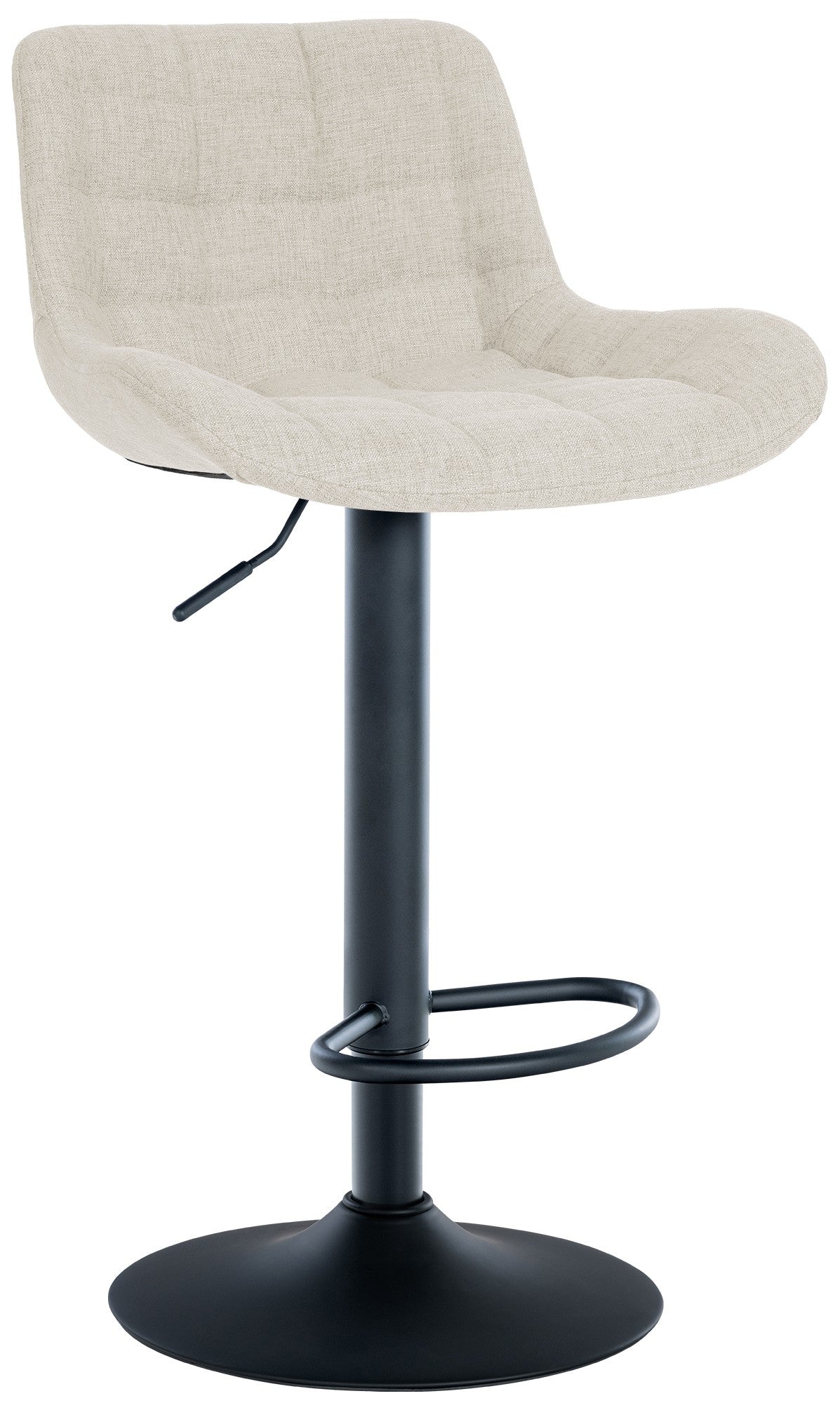 Barkruk - Elegante Zitstoel - Hoogte Verstelbaar Design, Comfort en Modern Design Kleur crème Materiaal Stof