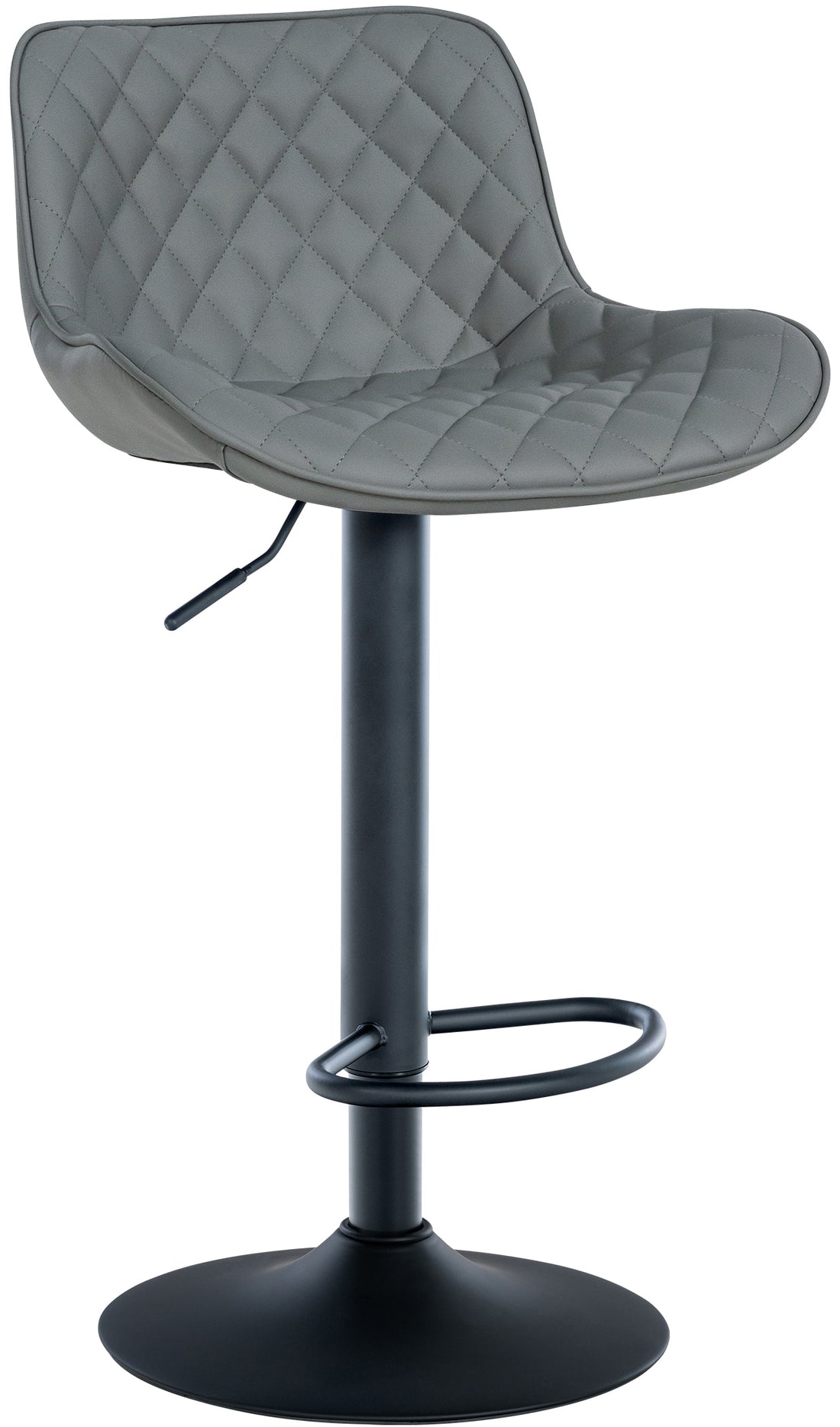 Barkruk Grijs - Kunstleren Kruk - 360° Draaibaarheid voor Optimaal Zitcomfort Kleur grijs