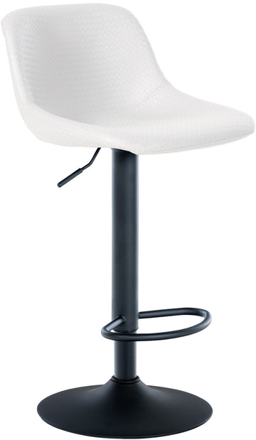 Barkruk - Hoge Zitstoel - 360° Draaibare Trompetvoet, Hoogte Verstelbaar Voor Extra Comfort Kleur wit