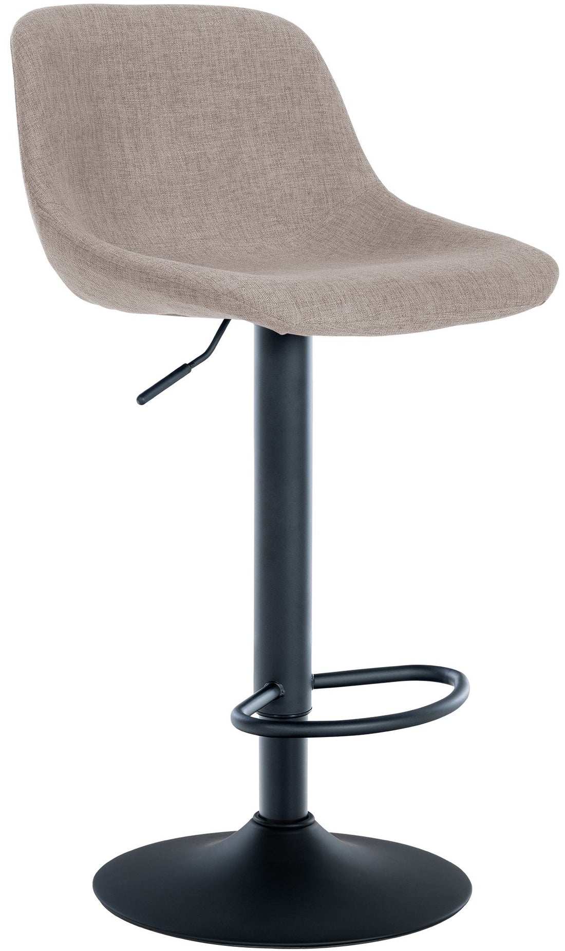 Barkruk Loft Stijl - Barstoel - 360° Draaibaar & Hoogte Verstelbaar Kleur zwart Materiaal zacht