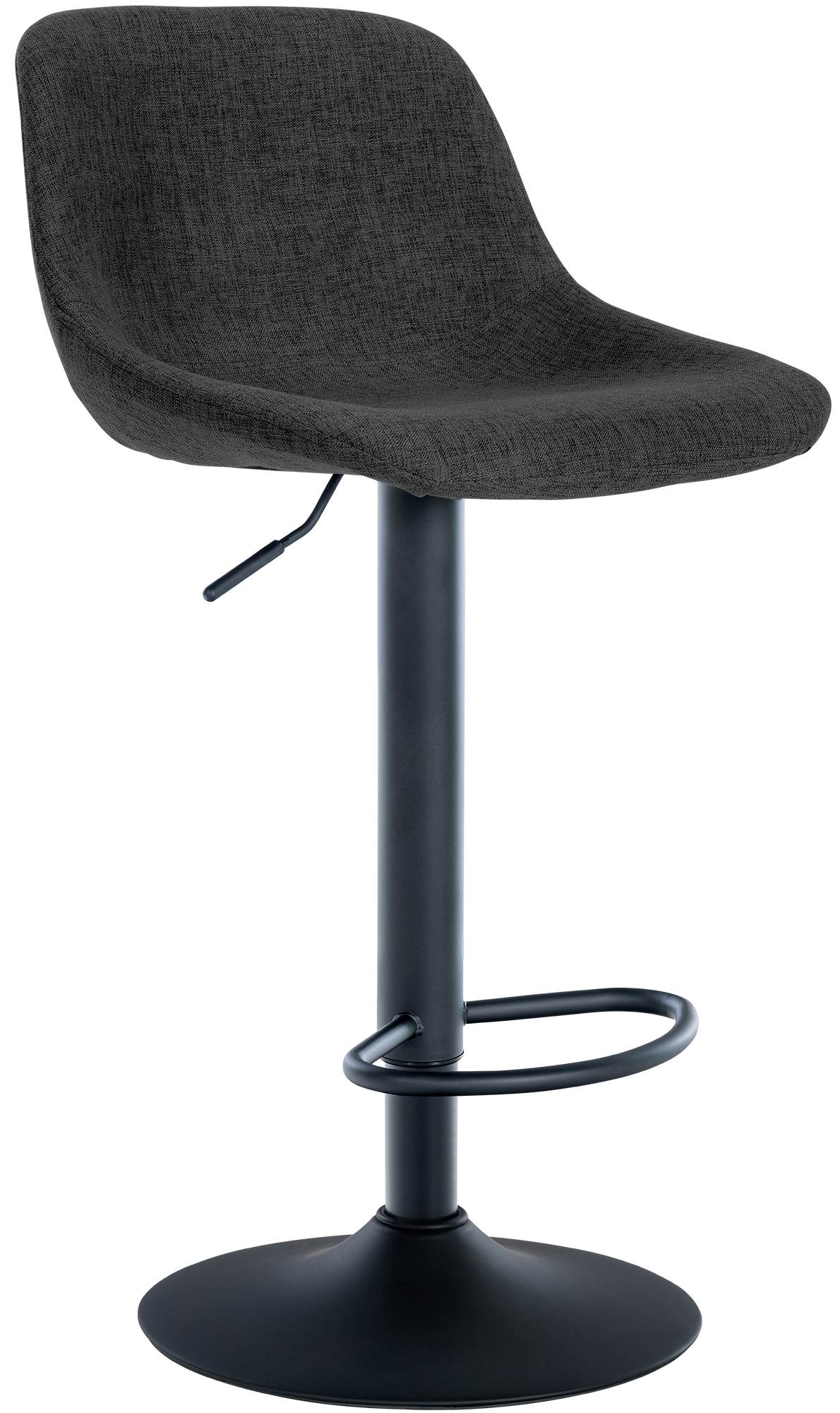 Barkruk Loft Stijl - Barstoel - 360° Draaibaar & Hoogte Verstelbaar Kleur zwart Materiaal Stof
