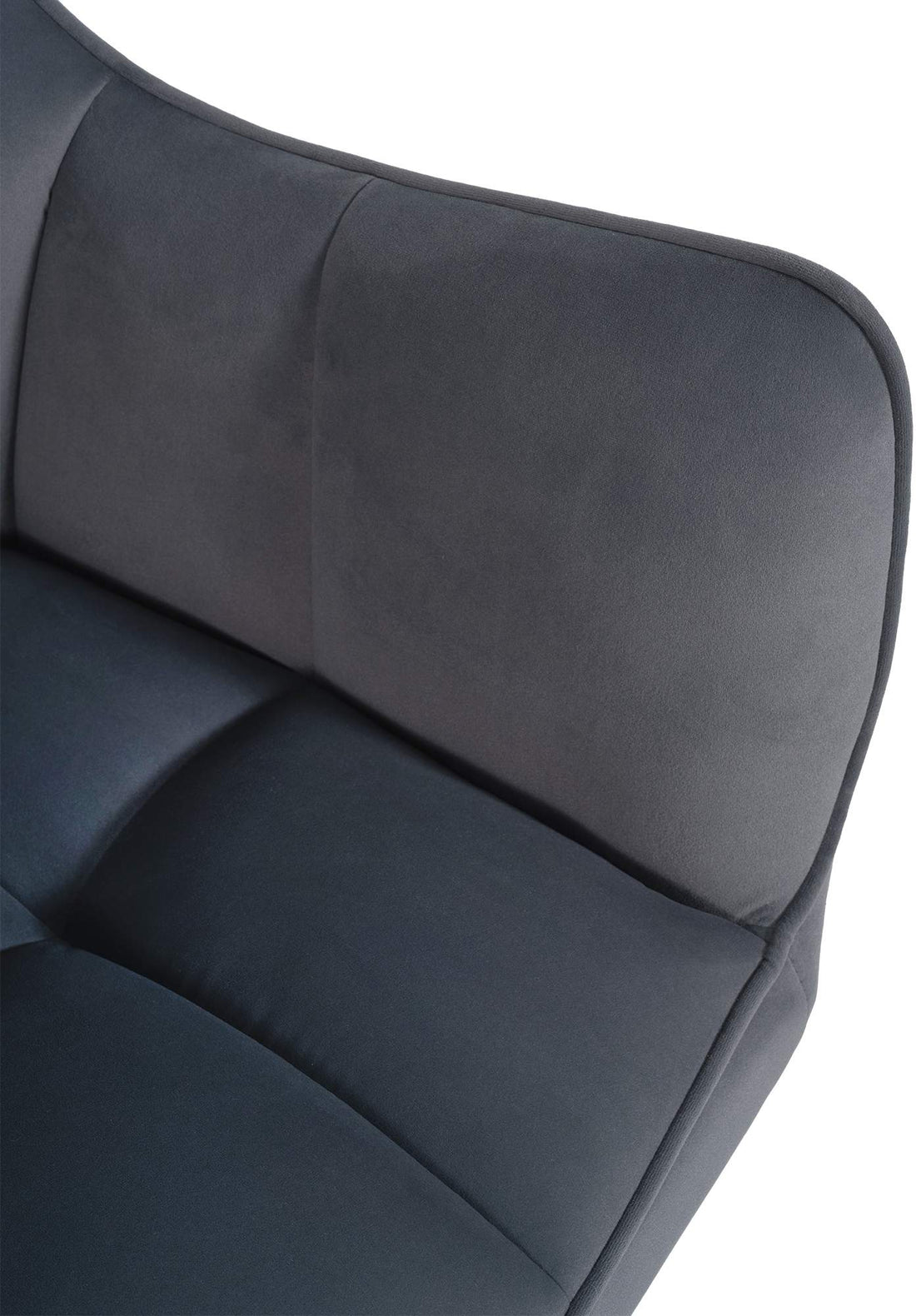 Eetkamerstoel Fluweel - Comfortabele Dining Chair - 90° Draaifunctie, Stijlvolle Aanvulling Kleur donkergrijs