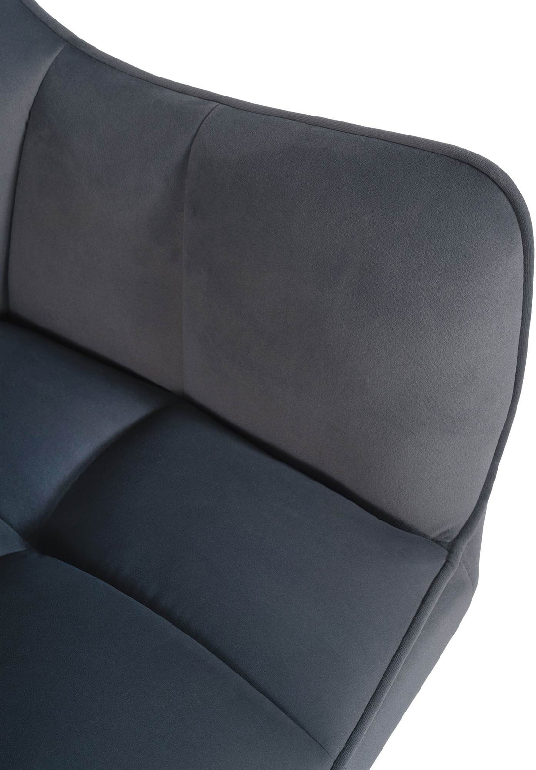 Eetkamerstoel Fluweel - Velvet Stoel - Optimaal Comfort & Draaifunctie Kleur donkergrijs