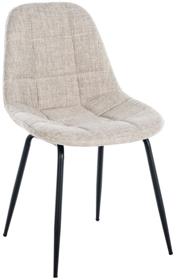 Eetkamerstoel - Gestoffeerde Stoel - Langdurig Comfort - Moderne Uitstraling Kleur crème