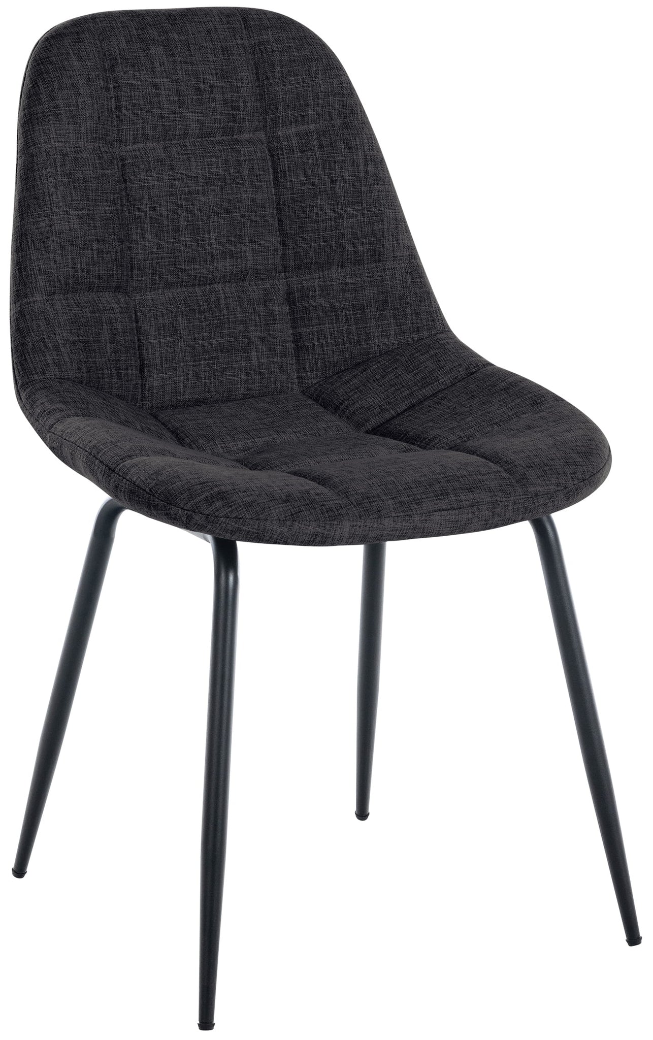 Eetkamerstoel Donkergrijs - Fauteuil - Langdurig Comfort - Stoffen Bekleding Kleur donkergrijs