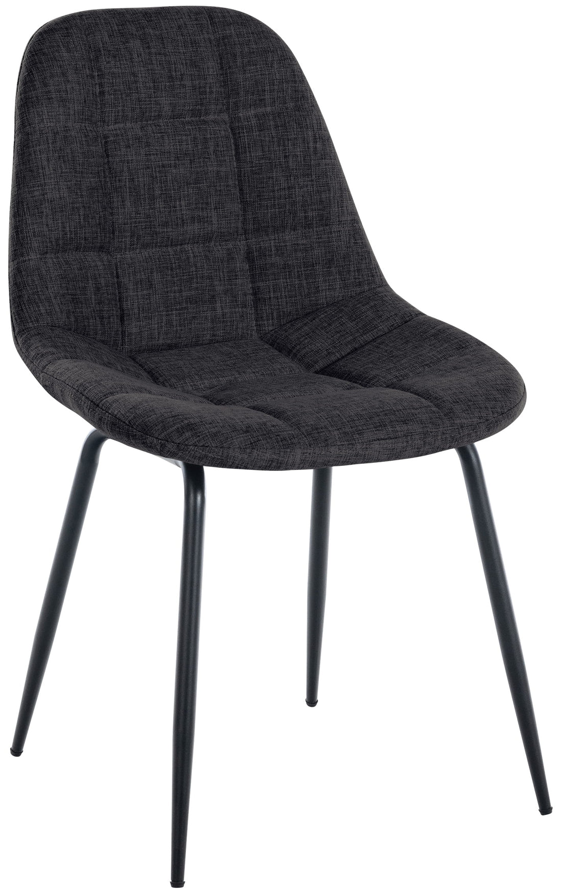 Eetkamerstoel Donkergrijs - Fauteuil - Langdurig Comfort - Stoffen Bekleding Kleur donkergrijs