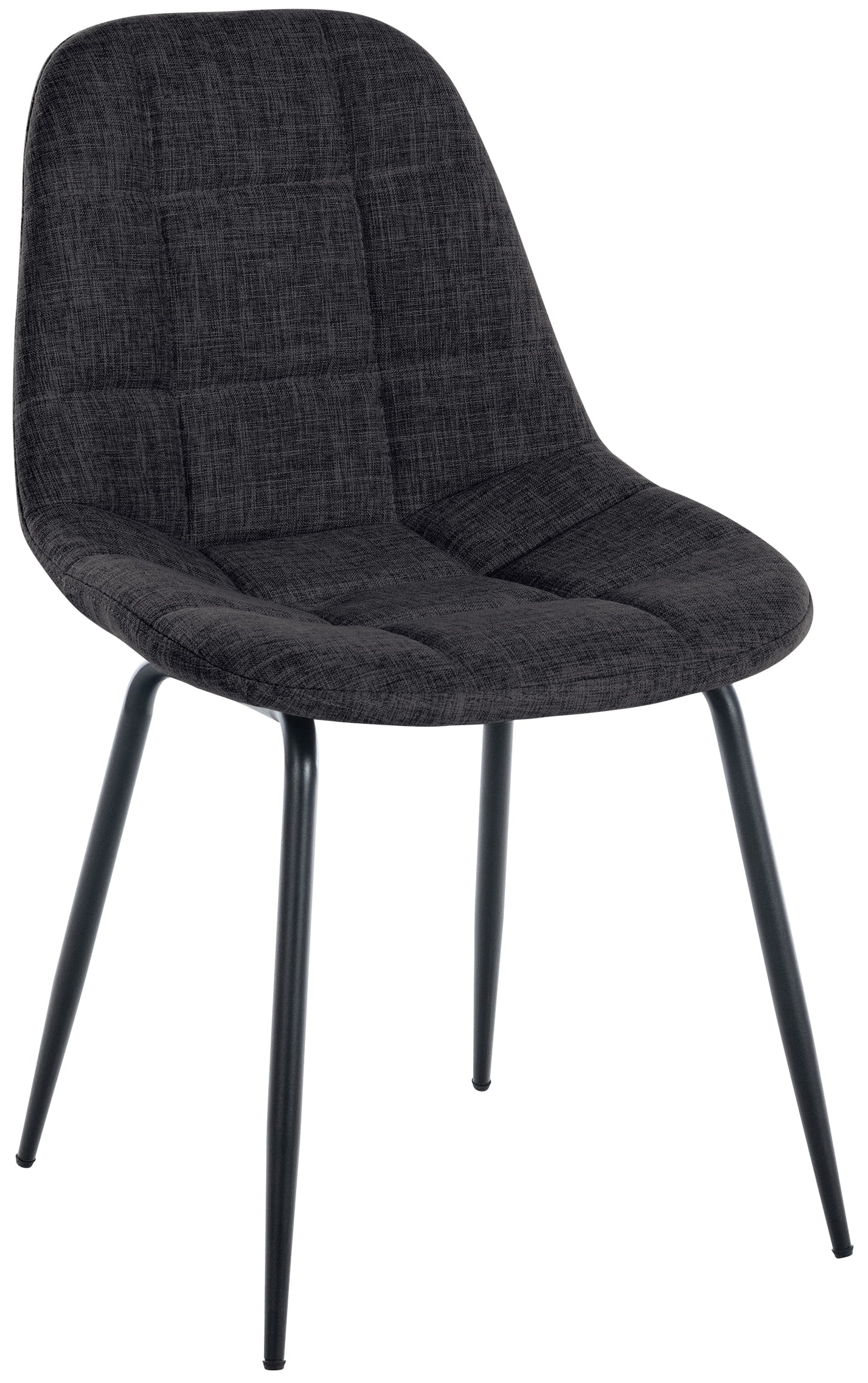 Eetkamerstoel Donkergrijs - Fauteuil - Langdurig Comfort - Stoffen Bekleding Kleur donkergrijs