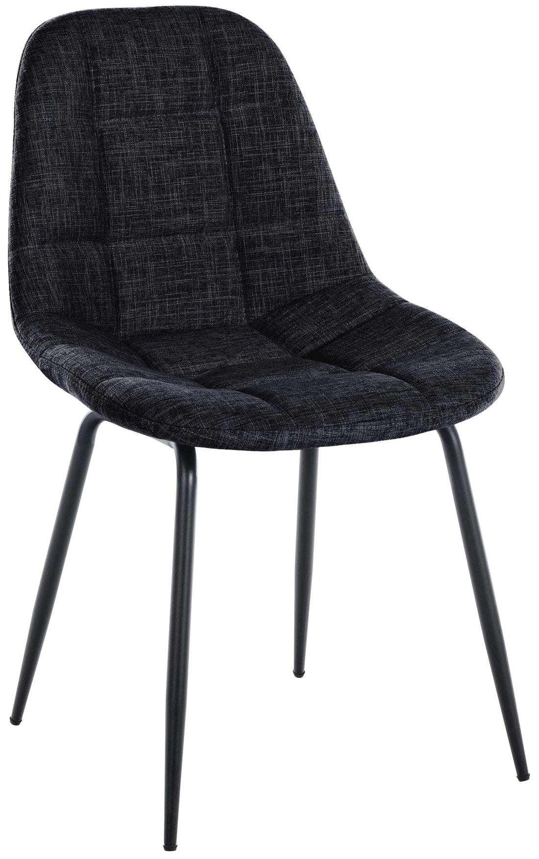 Eetkamerstoel Zwart - Stoelen - Comfortabele Zitervaring, 100% Polyester Stof Kleur zwart