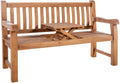 Stijlvolle Teakbank met Tafel - Tuinbank - Weerbestendig Teakhout Kleur teak