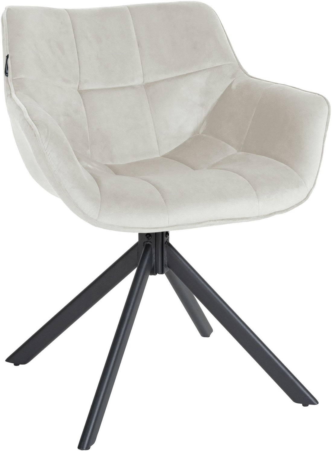 Fluwelen Eetkamerstoel - Velvet Stoel - Ergonomisch Comfort, Metal Frame Kleur crème
