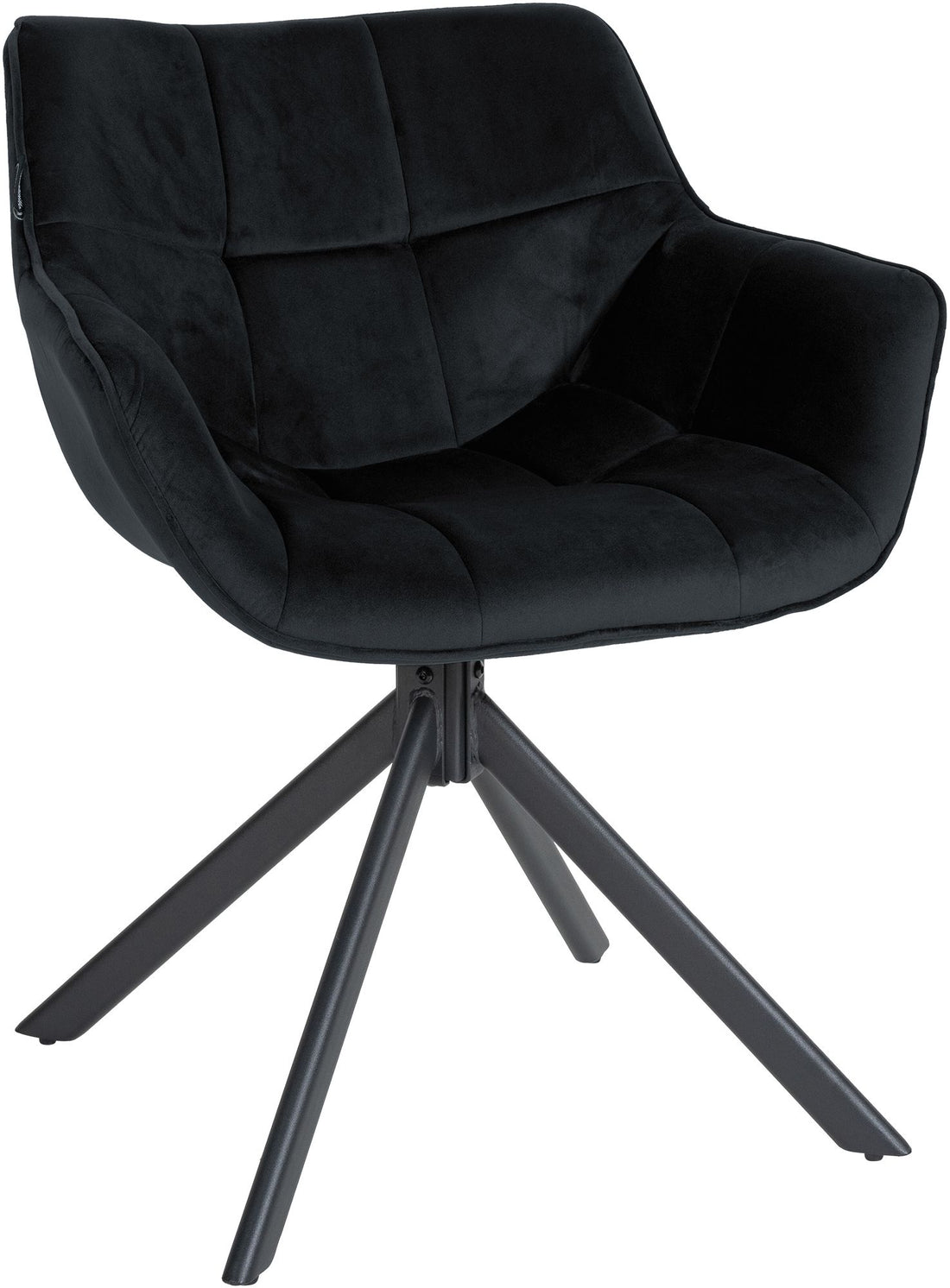 Eettafelstoel Fluweel - Keukenstoel - Ergonomisch Design & Onderhoudsvriendelijk Kleur donkergrijs