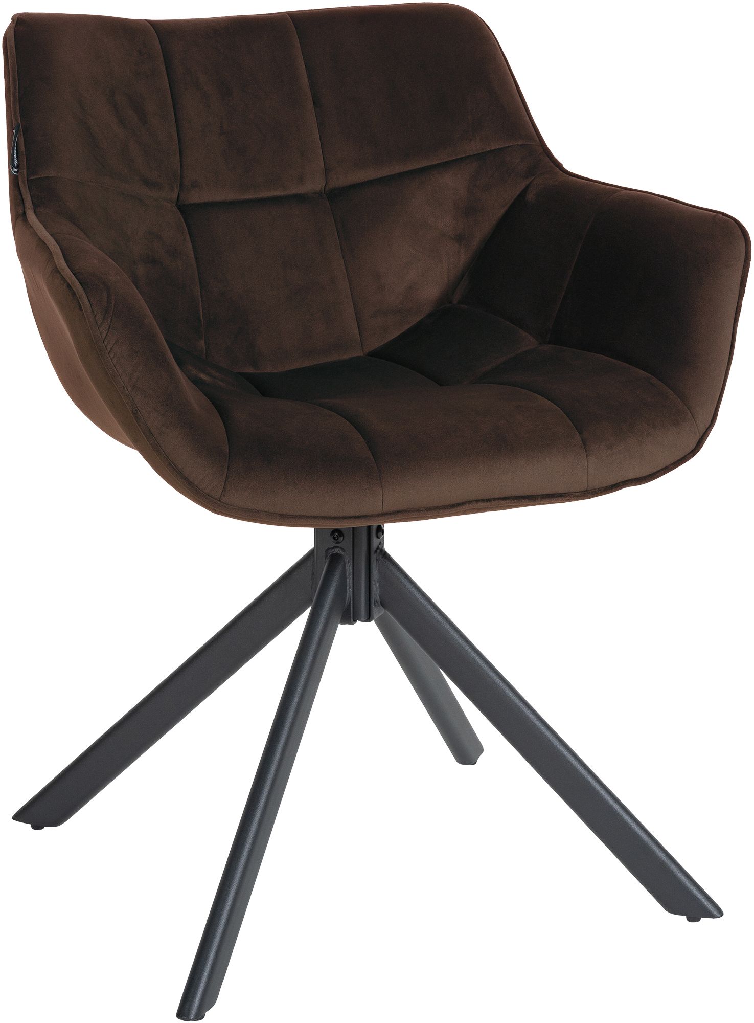 Eettafelstoel Fluweel - Keukenstoel - Ergonomisch Design & Onderhoudsvriendelijk Kleur bruin