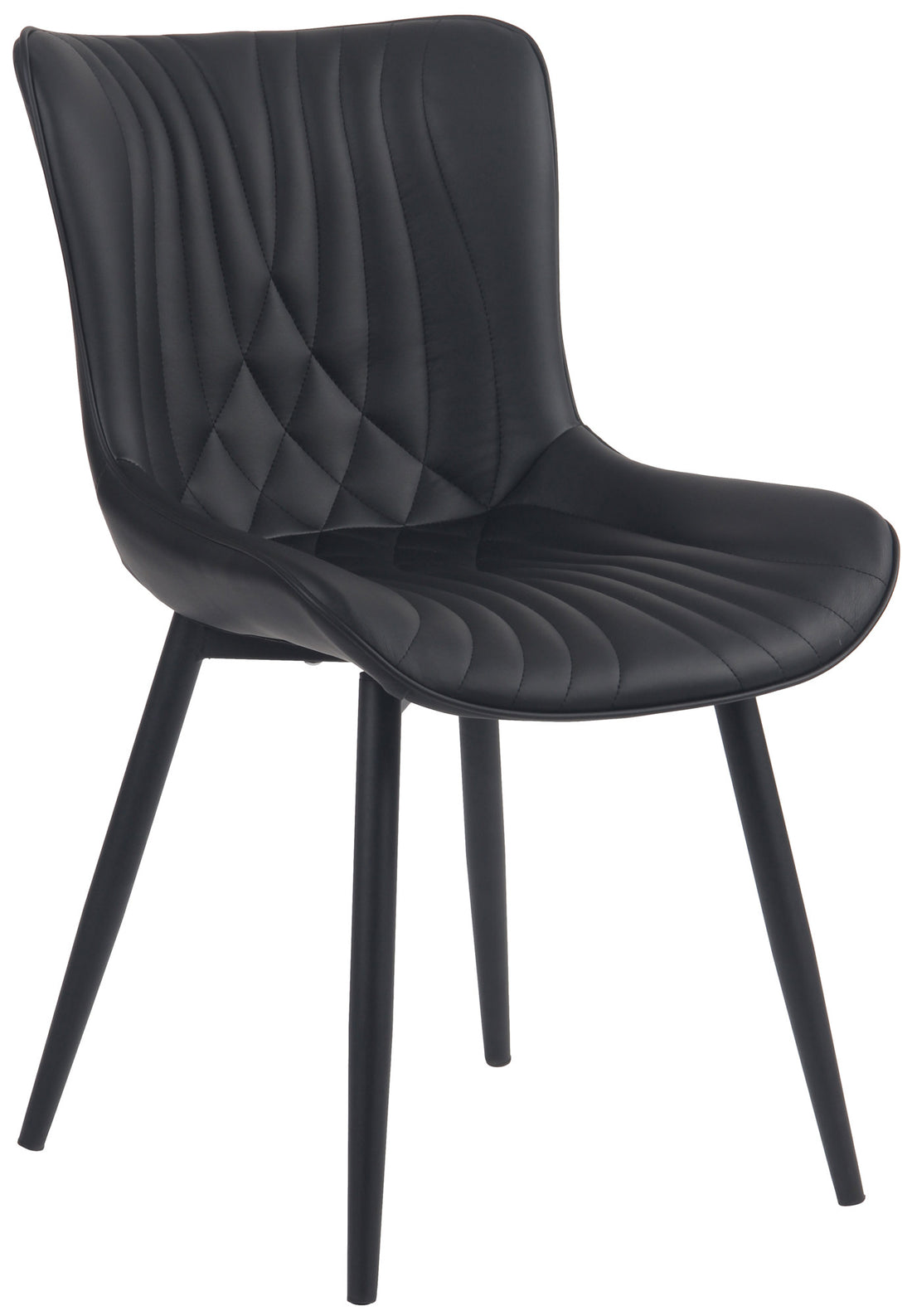 Fluwelen Stoel - Imitatieleer - Ergonomisch Comfort & Duurzaamheid Kleur zwart Materiaal kunstleer