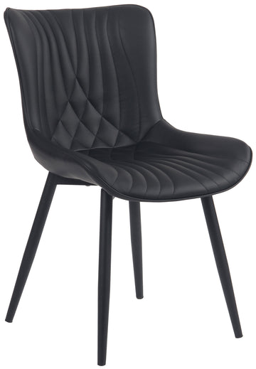 Fluwelen Stoel - Imitatieleer - Ergonomisch Comfort & Duurzaamheid Kleur zwart Materiaal kunstleer