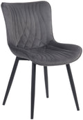 Fluwelen Stoel - Imitatieleer - Ergonomisch Comfort & Duurzaamheid Kleur donkergrijs Materiaal zacht