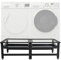 Dubbel Wasmachine Onderstel - Apparaatverhoger - Met Opbergruimte en Bescherming Kleur zwart