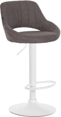 Barkruk met Stoffen Bekleding - Exclusieve Kruk - Uitstekend Zitcomfort, Modern Design Kleur donkergrijs