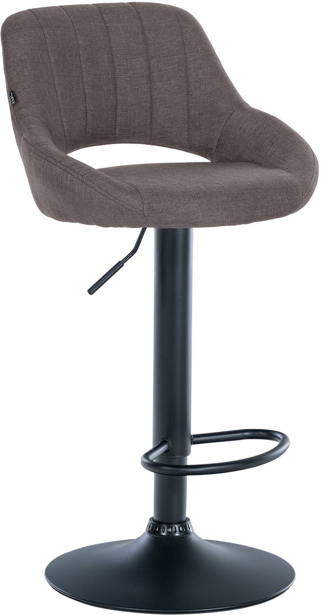 Moderne Barkruk - Design Kruk - Traploos Verstelbaar, Onderhoudsvriendelijk Stof Kleur donkergrijs