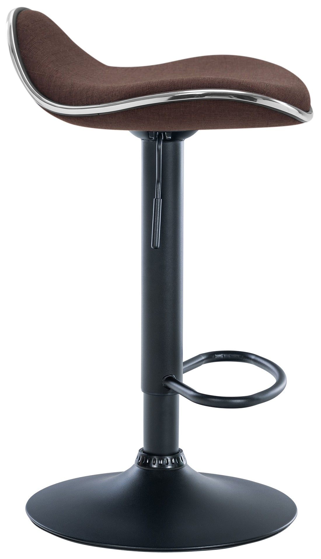 Verstelbare Barkruk - Hoge Stoel - 360° Draaibaar, Rubberen Vloerbeschermer Kleur bruin