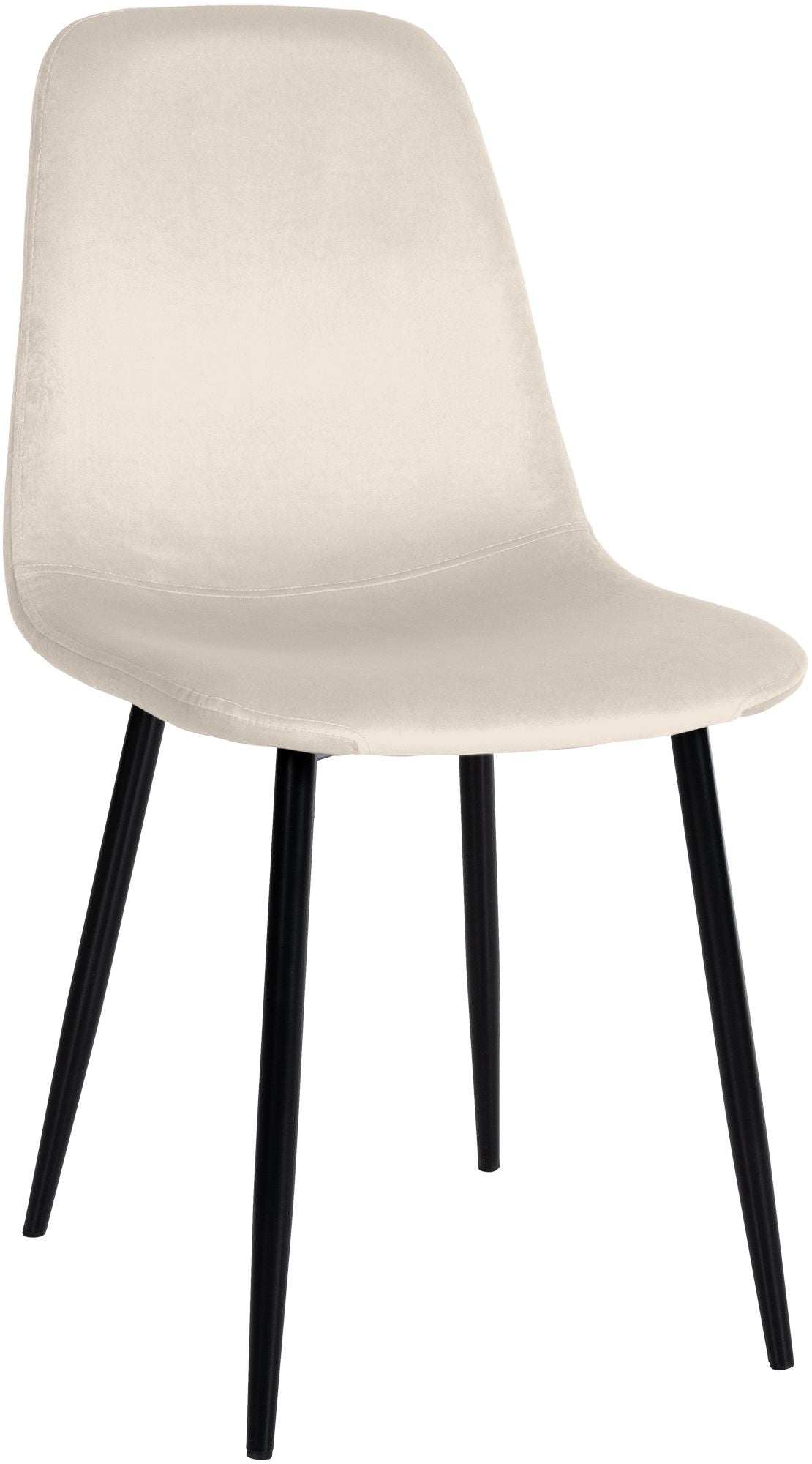 Eetkamerstoel - Eetstoel - Comfortabele Bekleding & Onderhoudsvriendelijk Design Kleur crème Materiaal zacht