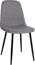Eetkamerstoel - Eetstoel - Comfortabele Bekleding & Onderhoudsvriendelijk Design Kleur grijs Materiaal Stof
