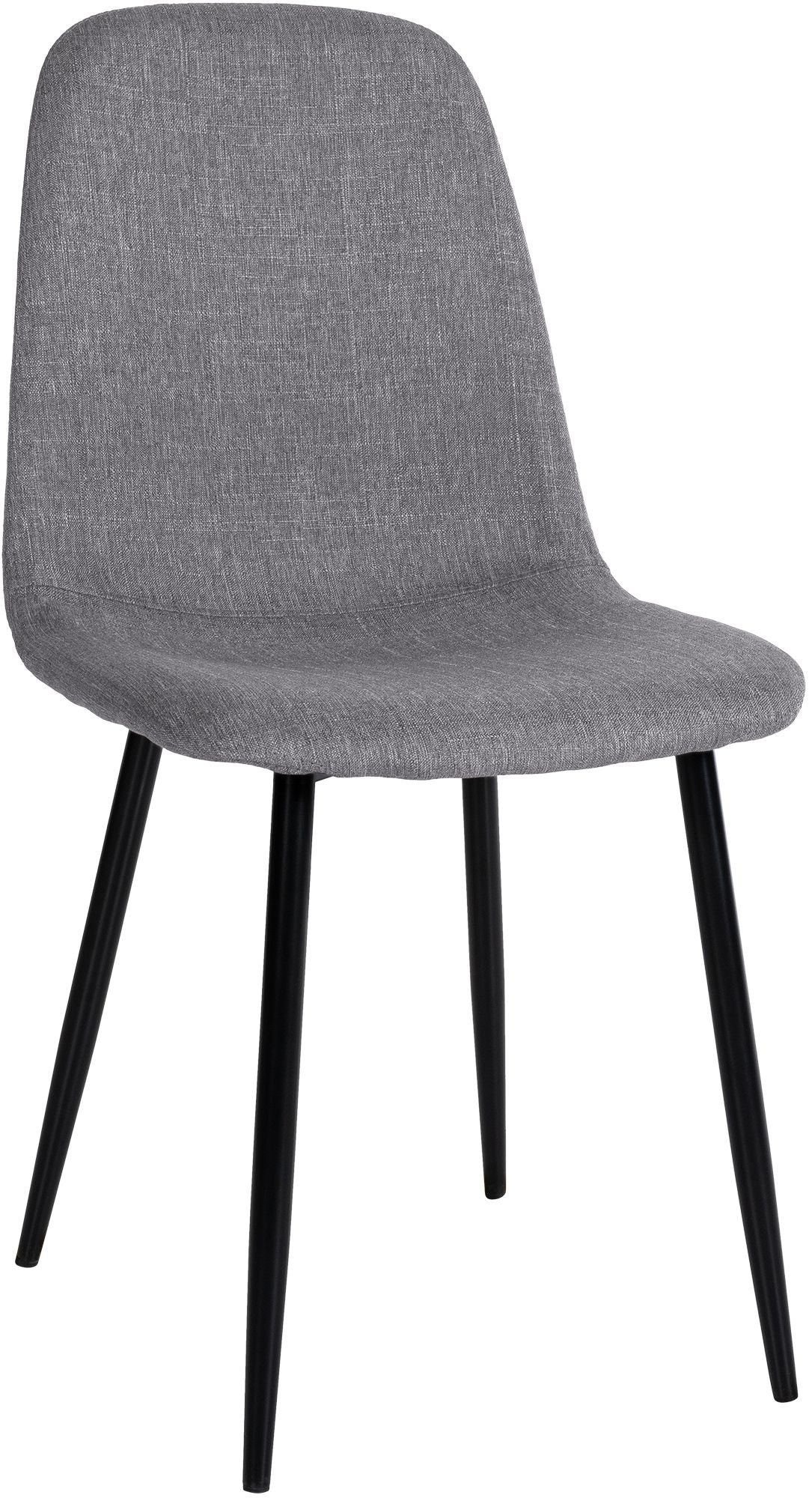 Eetkamerstoel - Eetstoel - Comfortabele Bekleding & Onderhoudsvriendelijk Design Kleur grijs Materiaal Stof