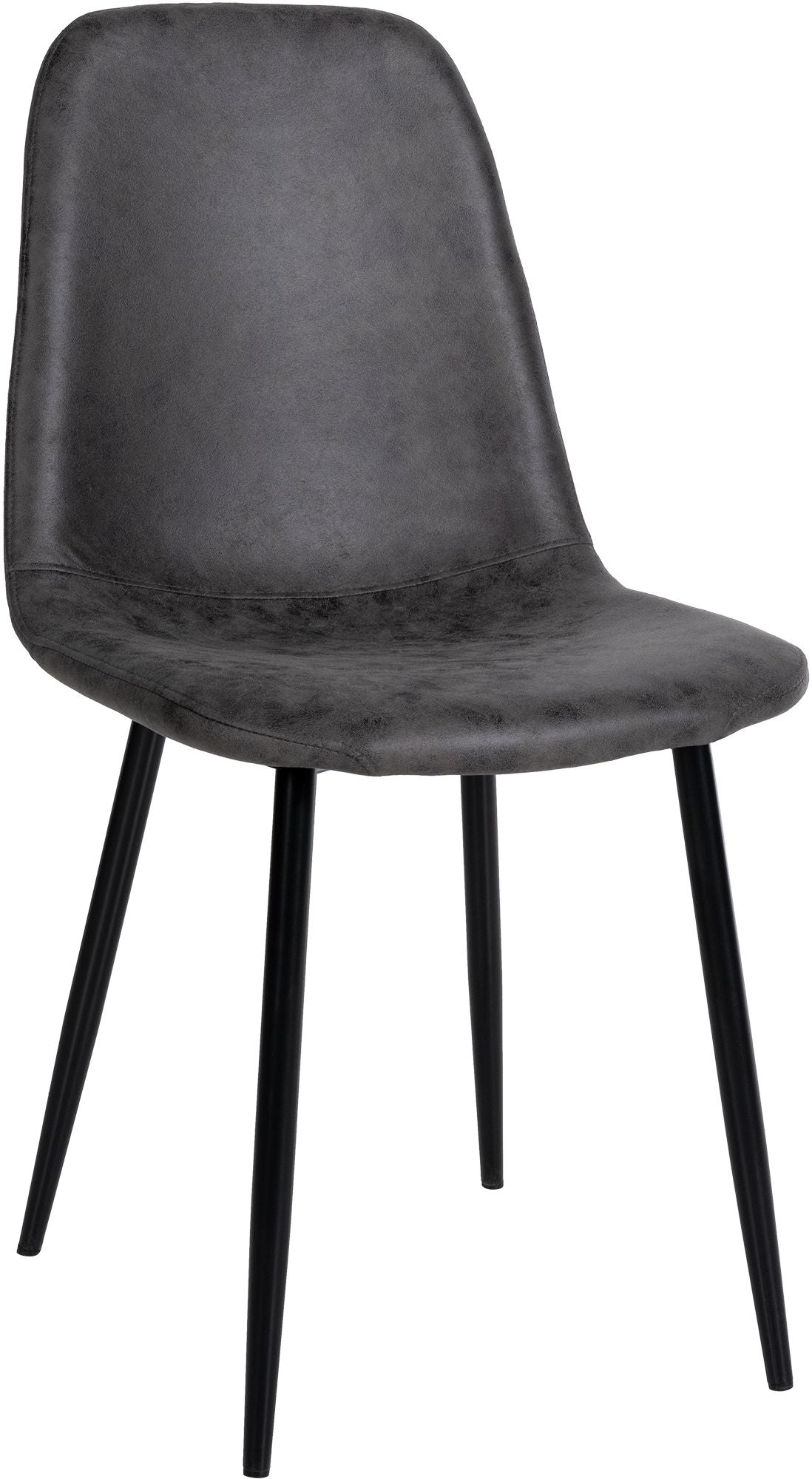 Eetkamerstoel - Eetstoel - Comfortabele Bekleding & Onderhoudsvriendelijk Design Kleur donkergrijs Materiaal Vintage Kunstleder