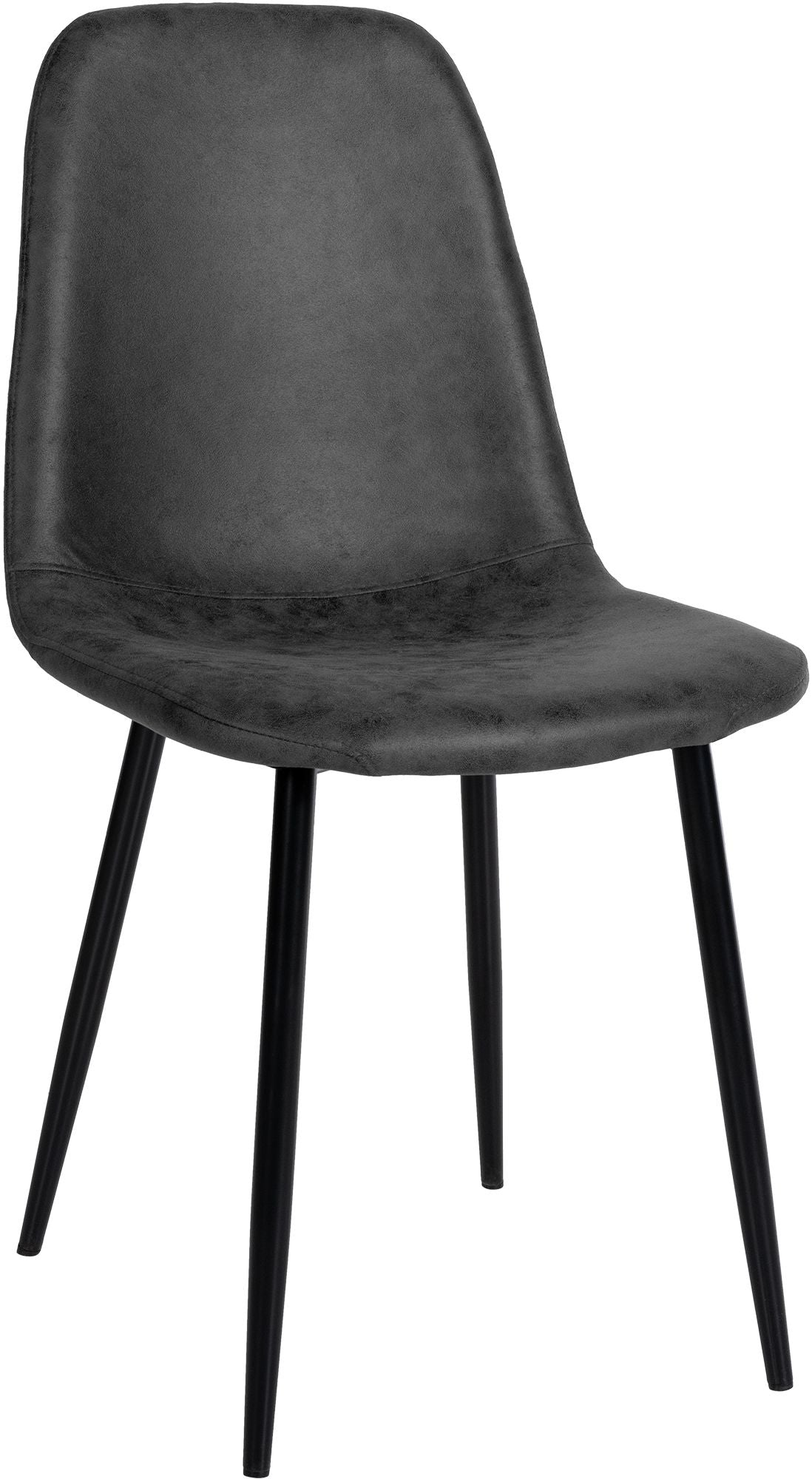 Eetkamerstoel - Eetstoel - Comfortabele Bekleding & Onderhoudsvriendelijk Design Kleur zwart Materiaal Vintage Kunstleder