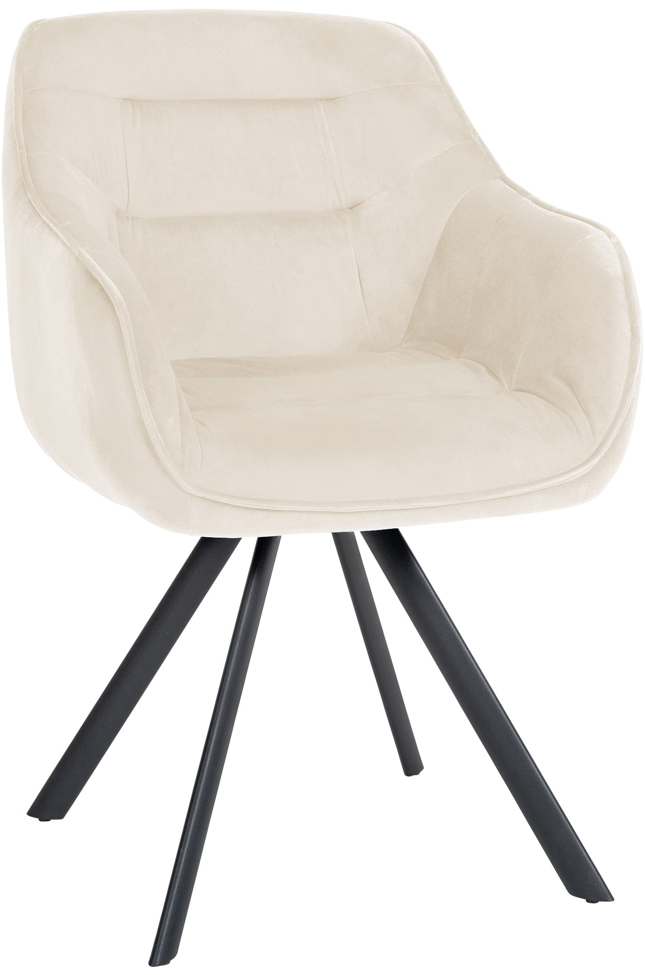 Stijlvolle Eettafelstoel - Keukenstoel - Ergonomisch Comfort & Onderhoudsvriendelijk Design Kleur crème Materiaal zacht