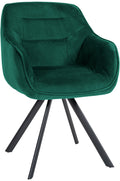 Stijlvolle Eettafelstoel - Keukenstoel - Ergonomisch Comfort & Onderhoudsvriendelijk Design Kleur groen Materiaal zacht