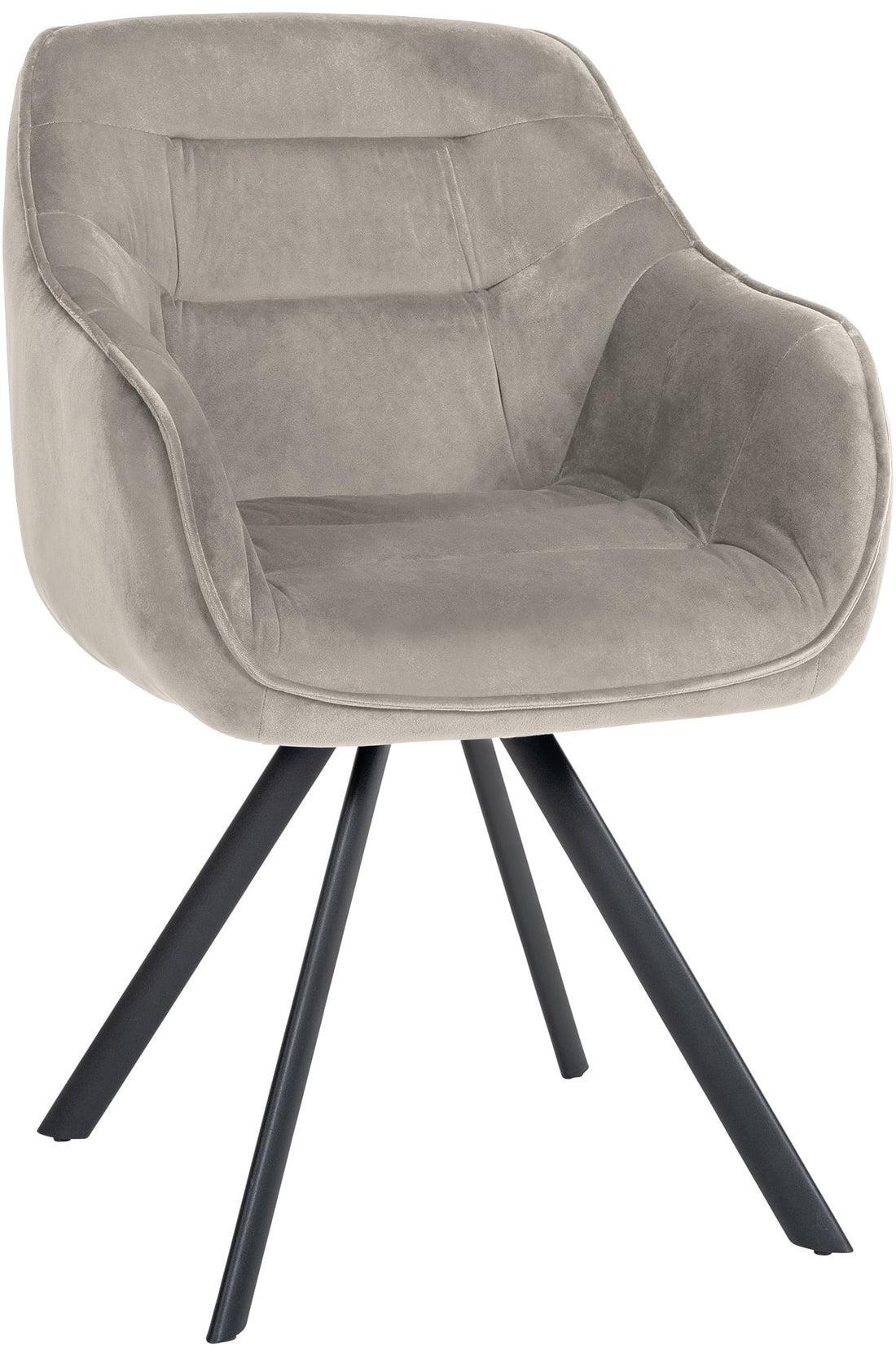 Eetkamerstoel, Grijze Fluwelen Stoel - Ergonomische Rugleuning, Onderhoudsvriendelijk Design Kleur grijs