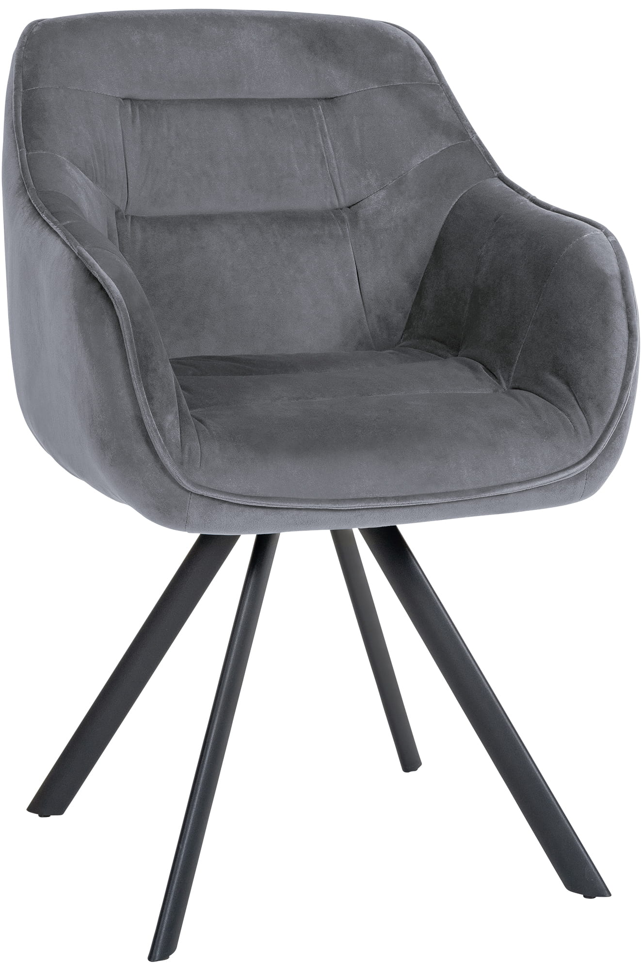 Stijlvolle Eettafelstoel - Keukenstoel - Ergonomisch Comfort & Onderhoudsvriendelijk Design Kleur donkergrijs Materiaal zacht