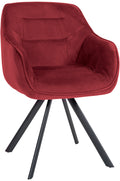Stijlvolle Eettafelstoel - Keukenstoel - Ergonomisch Comfort & Onderhoudsvriendelijk Design Kleur bordeauxrood Materiaal zacht