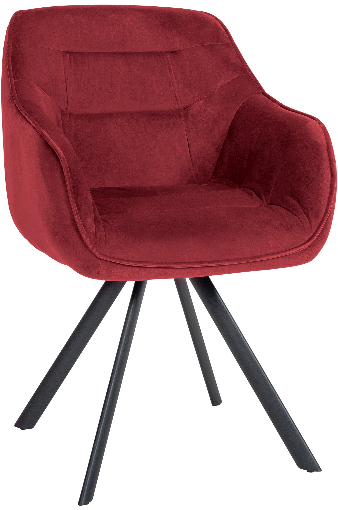Stijlvolle Eettafelstoel - Keukenstoel - Ergonomisch Comfort & Onderhoudsvriendelijk Design Kleur bordeauxrood Materiaal zacht
