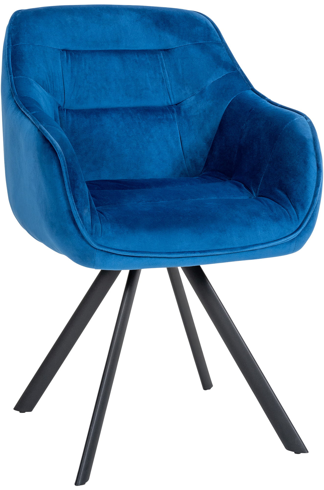 Eetkamerstoel - Fluwelen Stoel - Ongeëvenaard Zitcomfort en Draaibaar Design Kleur blauw