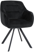 Stijlvolle Eettafelstoel - Keukenstoel - Ergonomisch Comfort & Onderhoudsvriendelijk Design Kleur zwart Materiaal zacht