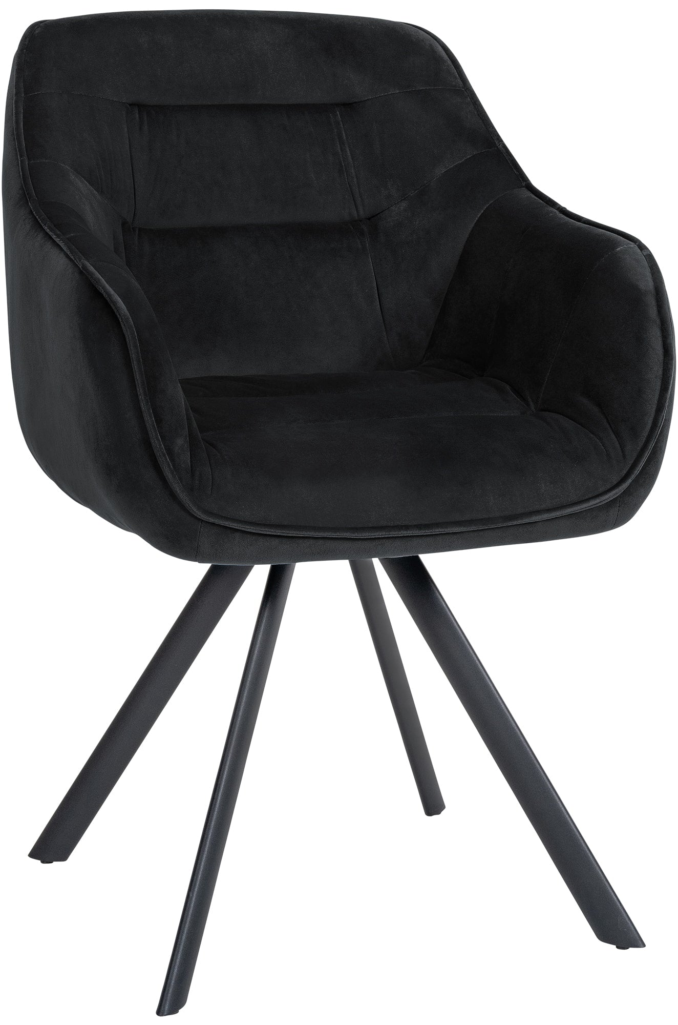 Stijlvolle Eettafelstoel - Keukenstoel - Ergonomisch Comfort & Onderhoudsvriendelijk Design Kleur zwart Materiaal zacht
