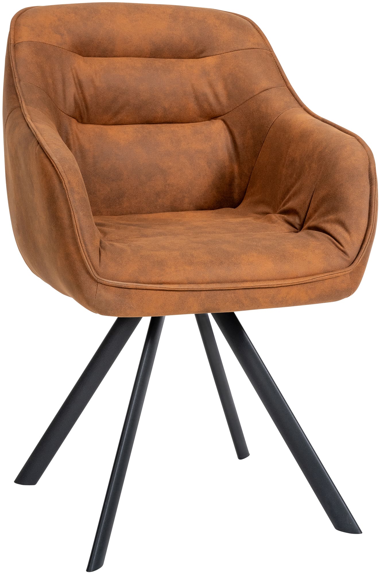 Stijlvolle Eettafelstoel - Keukenstoel - Ergonomisch Comfort & Onderhoudsvriendelijk Design Kleur lichtbruin Materiaal Vintage stof