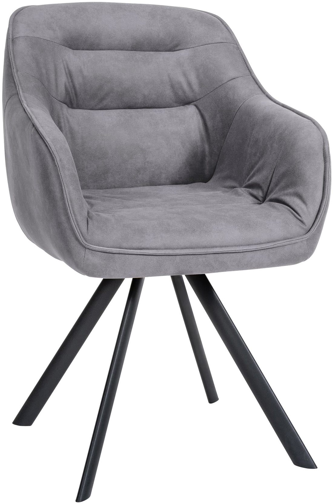 Eetkamerstoel Grijs - Vintage Fauteuil - Ongeëvenaard Comfort Kleur grijs