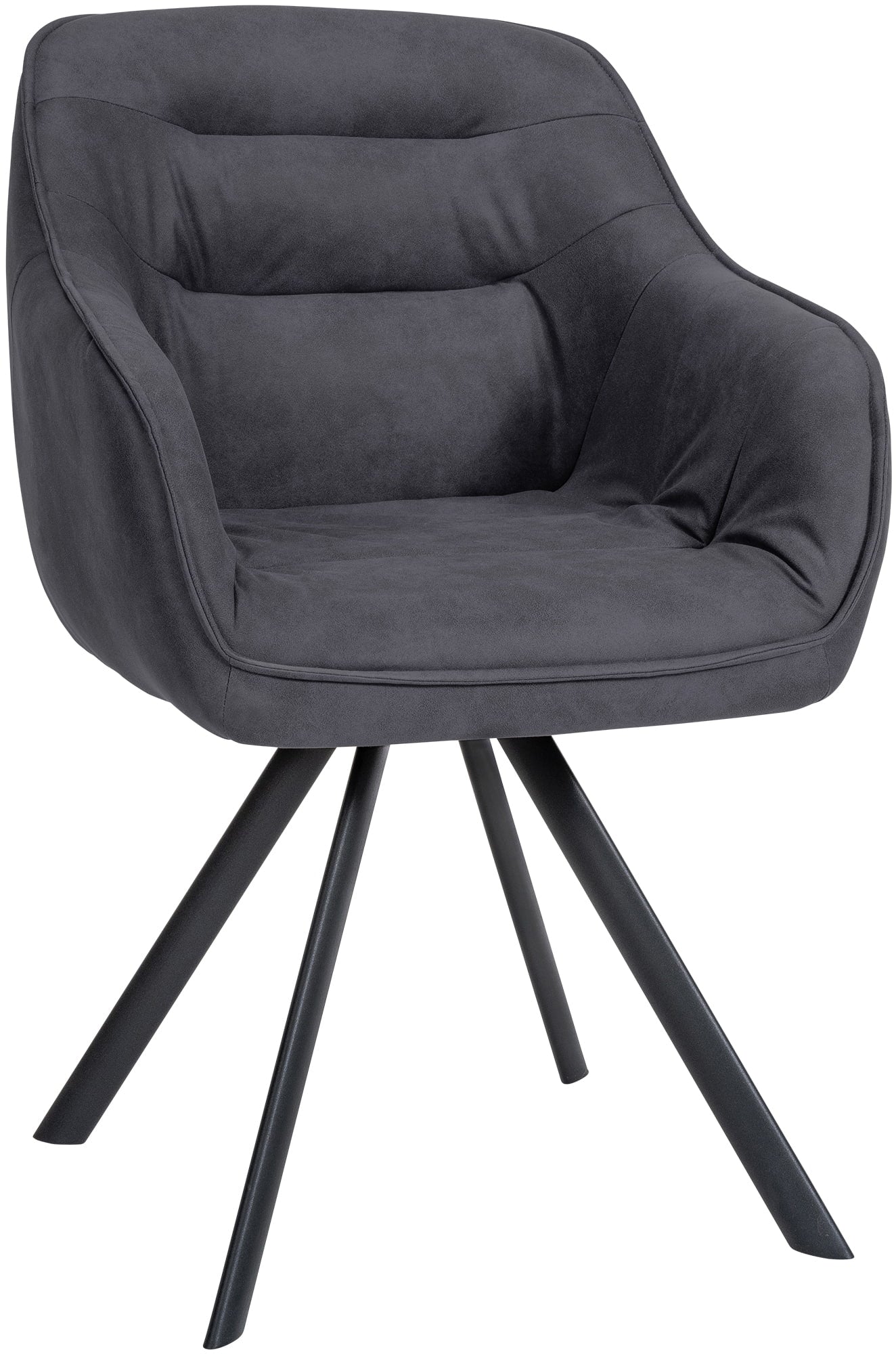 Stijlvolle Eettafelstoel - Keukenstoel - Ergonomisch Comfort & Onderhoudsvriendelijk Design Kleur zwart Materiaal Vintage stof